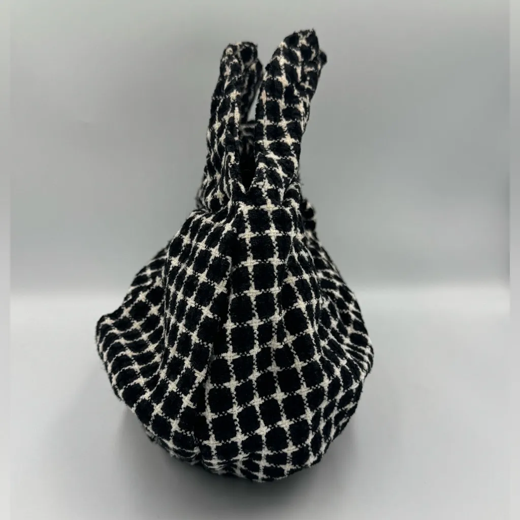 Giannini Black & White Grid Pattern “Dumpling” Handbag - Image 2