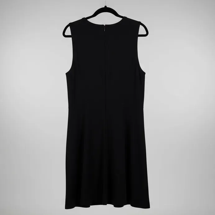 Ann Taylor Black Sleeveless Sheath Dress V-Neck Career Professional Cocktail #‎ - Image 3