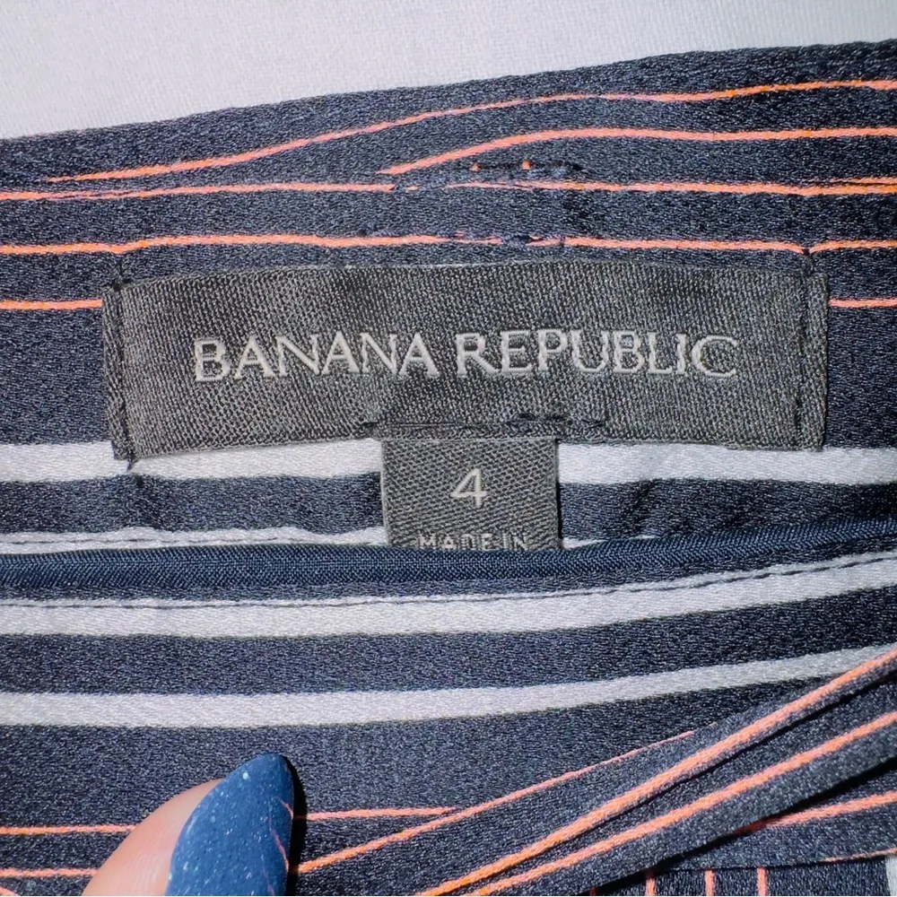 Banana Republic High Waisted Striped Midi Wrap Skirt size 4 - Image 4