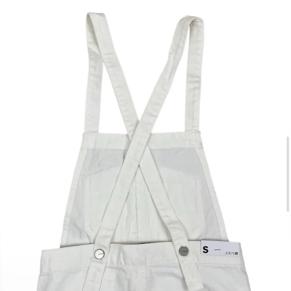 JOE’S JEANS WHITE DENIM WIDE LEG OVERALLS SIZE SMALL NWT - Image 5