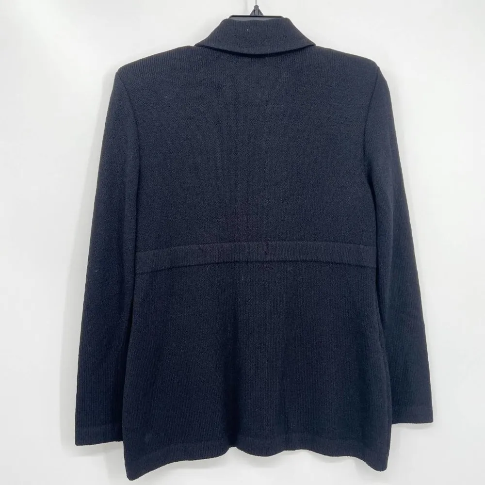 St. John Evening Black Santana Knit Jacket Bow - Image 6