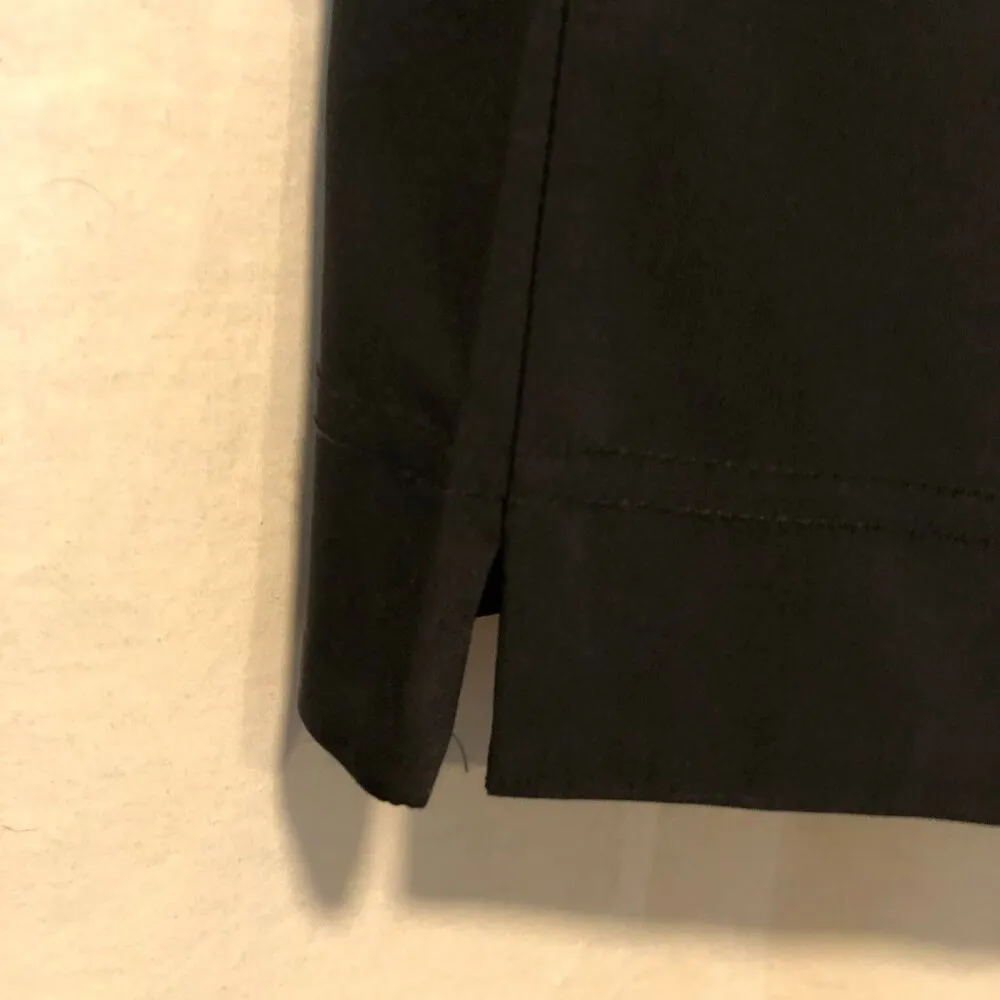 Cache Black Shorts Poly Spandex Stretch Sz 10/12 front pockets side vent / split - Image 4