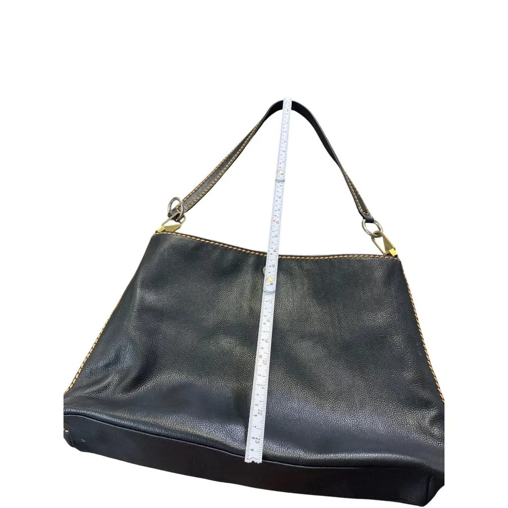 Plinio Visona Womens Brown Reversible Leather Shoulder Handbag SKU 8599 - Image 5