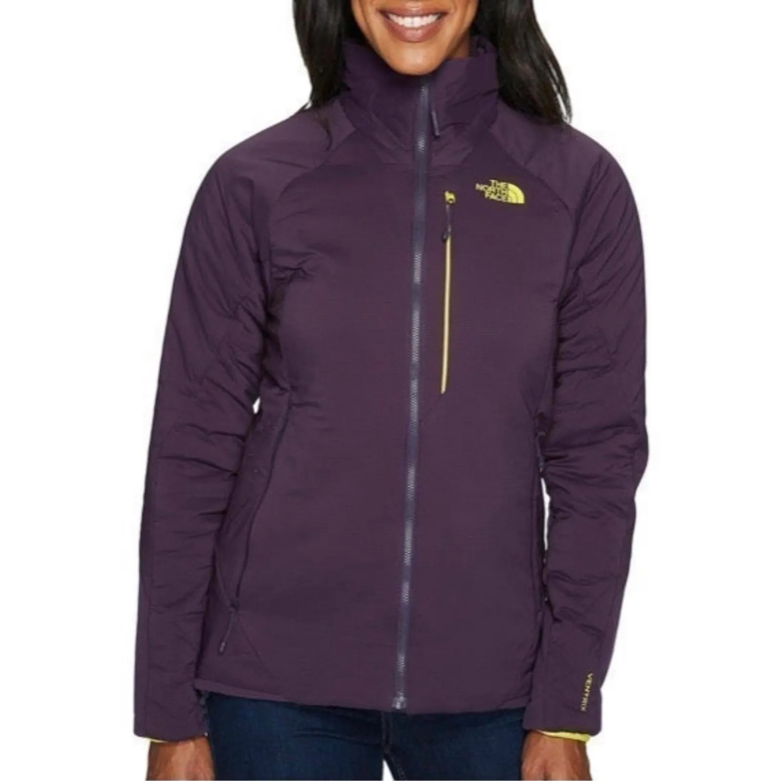 The North Face Ventrix Jacket Eggplant Dark Purple Yellow TNF Size Small - Image 7