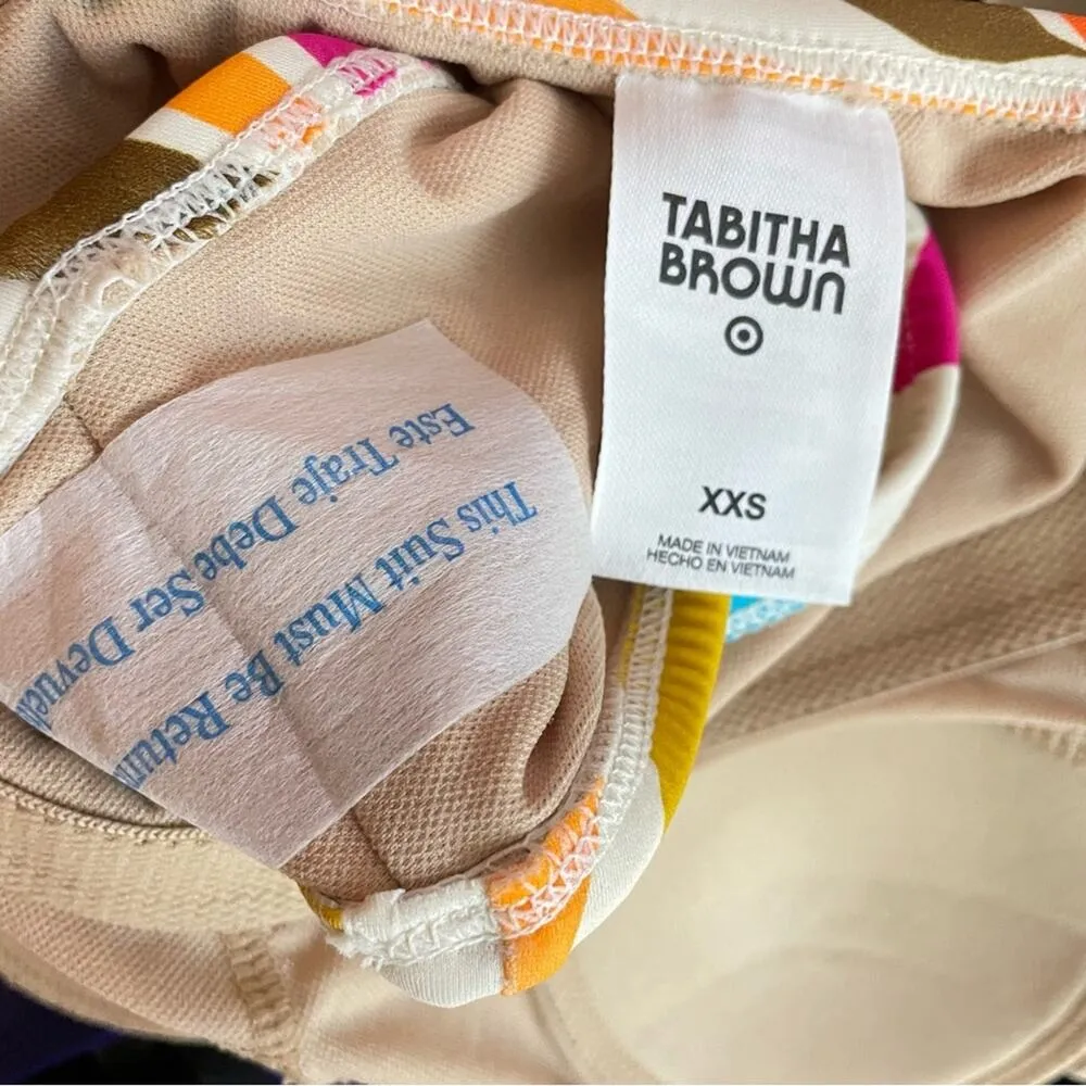 Tabitha Brown x Target Colorful Tropical One Piece Swimsuit Bathing suit XXS new - Image 12