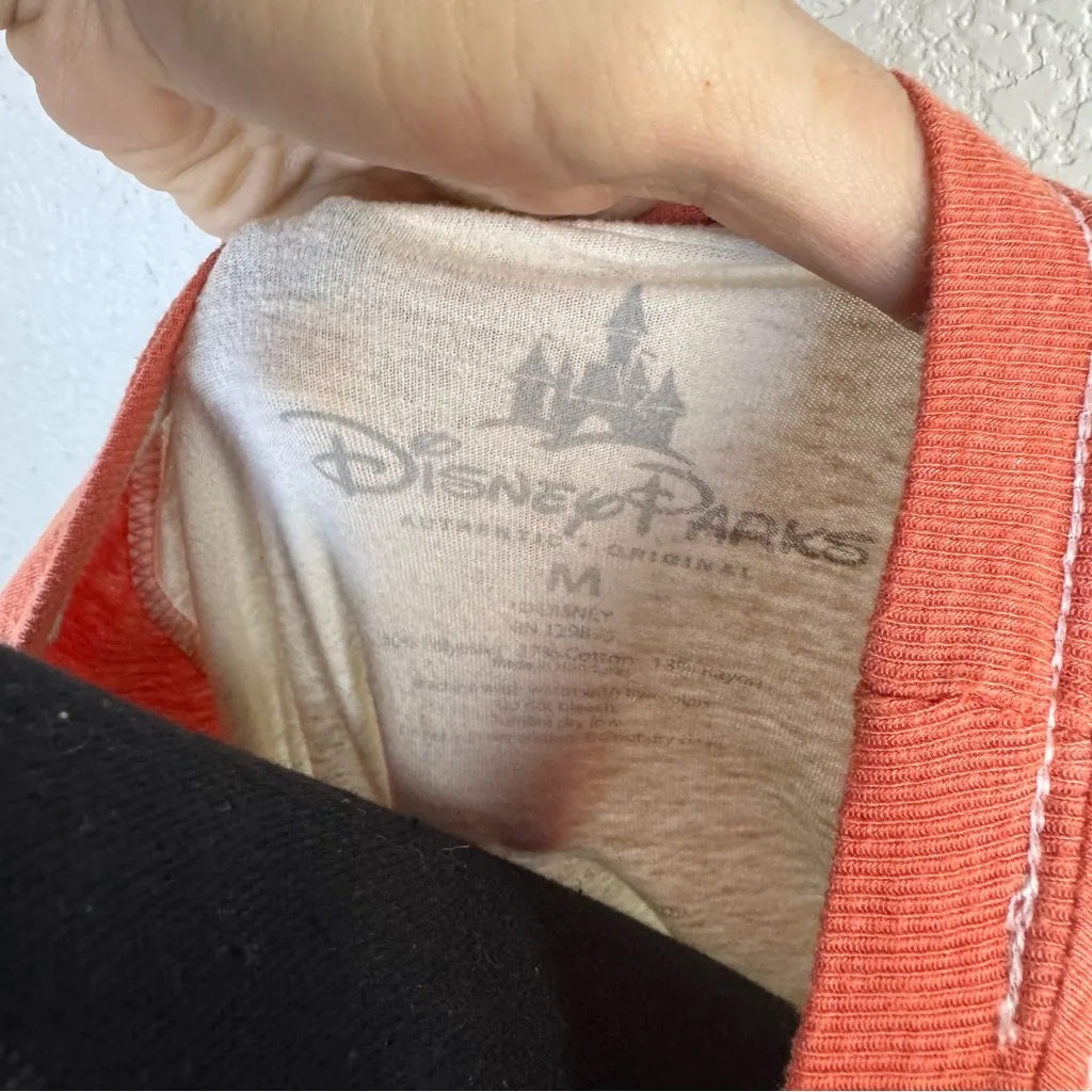 Disney Goofy‎ Baseball T Shirt Women's Orange White 3/4 Sleeve Graphic Tee - Image 4