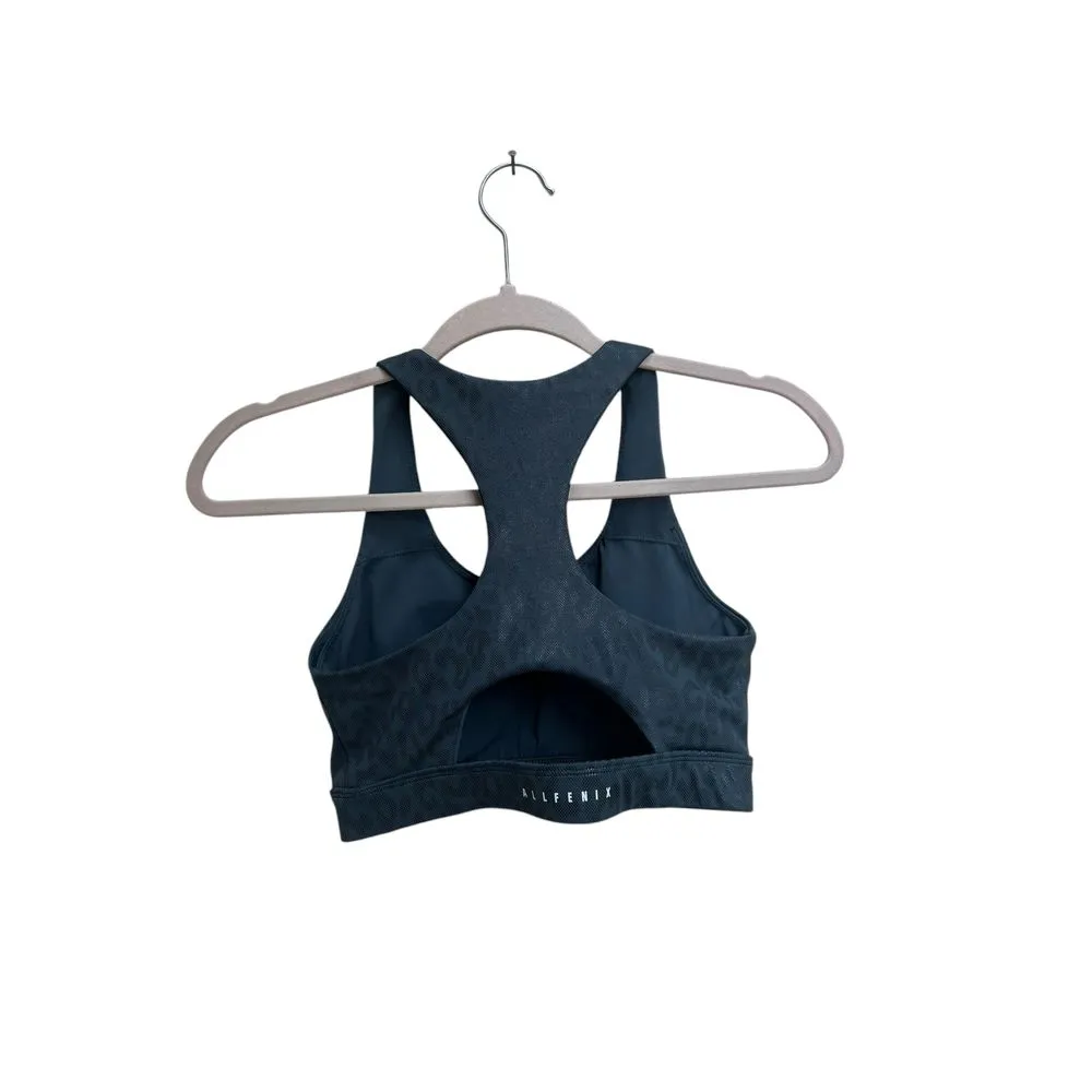 Anthropologie Allfenix Liquid Leopard Sports Bra (2) Maroon & Teal Size Small‎ - Image 3