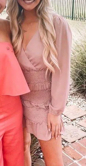 Smocked Dress Pink - Image 2