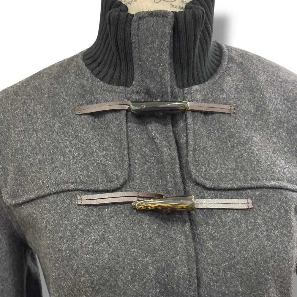 NWT See By Chloe Women’s Size 8 Gray Wool Short Coat Jacket Designer - Image 4