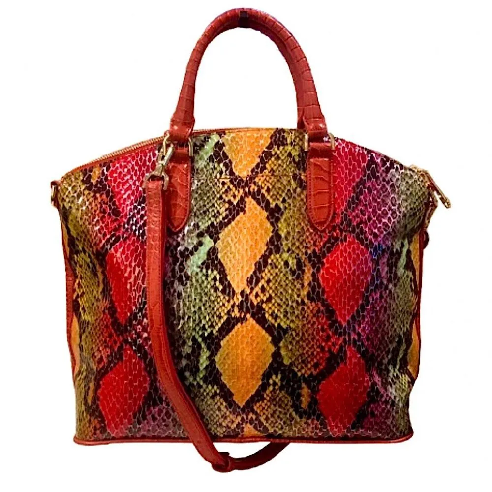 BRAHMIN Red Dragon Emperium Large Duxbury Satchel and Matching Ady Wallet - Image 15