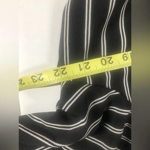Suzy Shier Striped Shirtdress Sz L Black White - Image 8