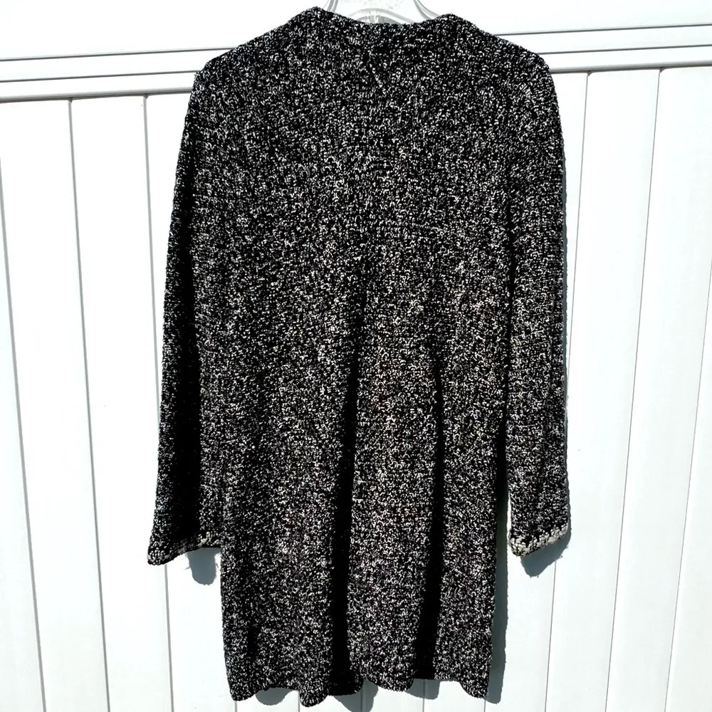 TALBOTS long cardigan black white size medium - Image 3