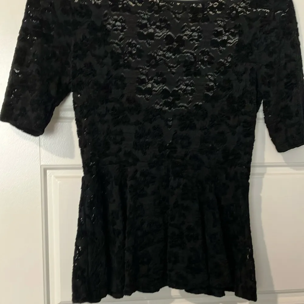 Free people Black Lace peplum Top - Image 4