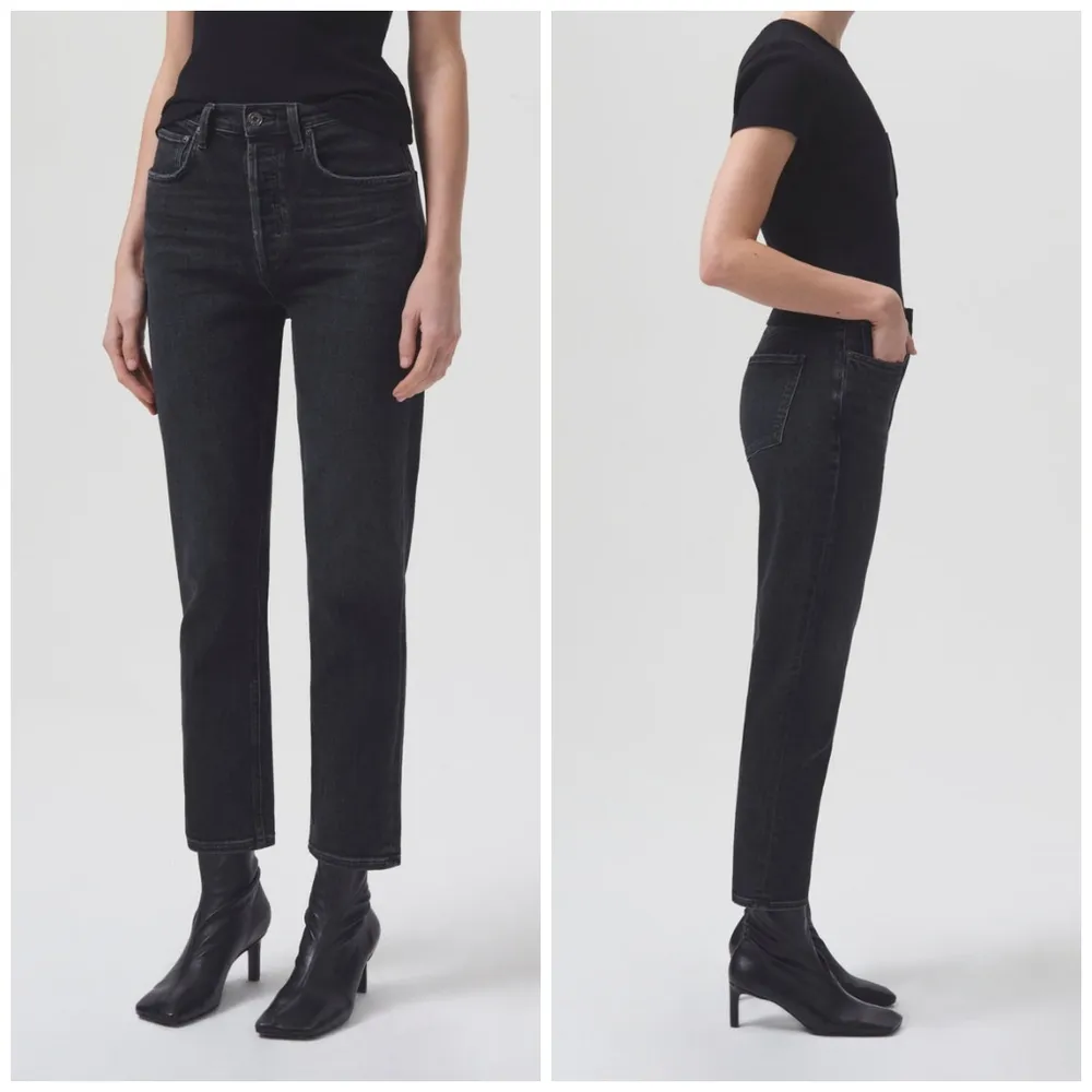 Agolde Riley High Rise Straight Crop  Jeans - Image 3