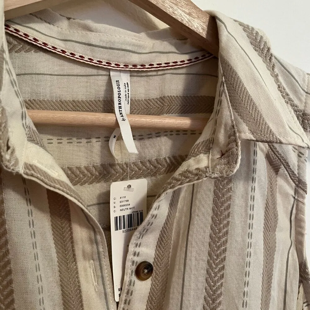 NWT Anthropologie Sleeveless Collared Dress - Image 4