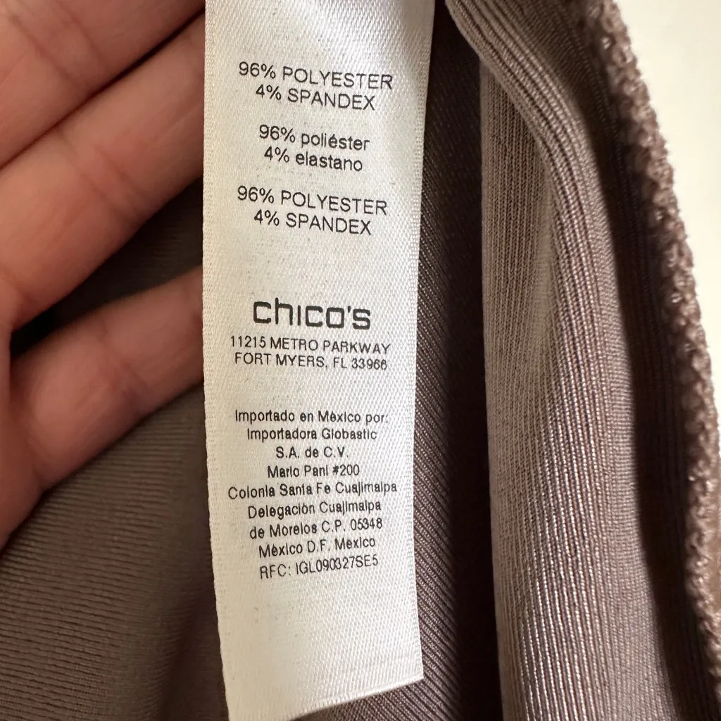 Chico’s Easywear Women Vest Cardigan Tunic Size 1/ Small Sleeveless Taupe NWT - Image 4