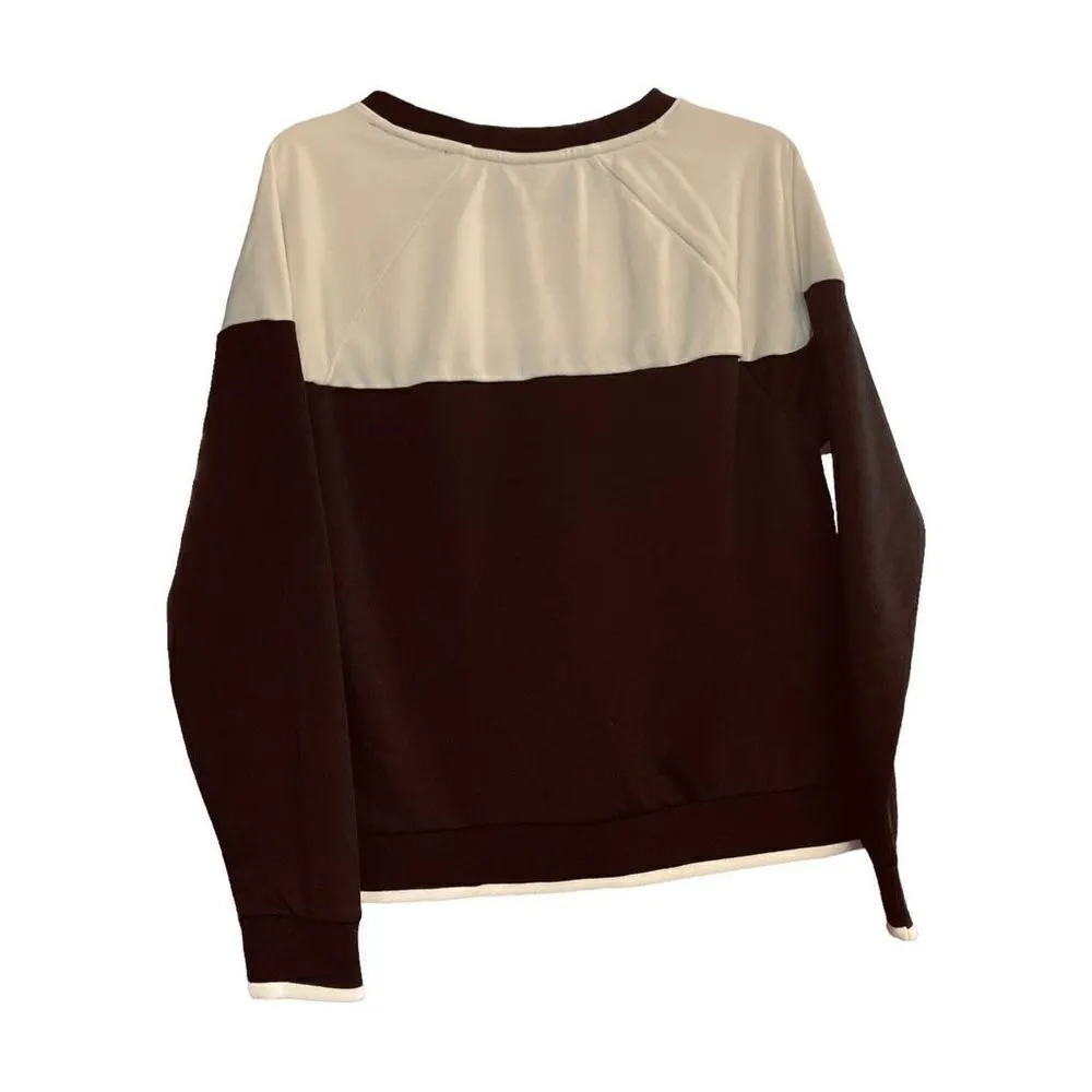 SKECHERS Crew Neck Athletic Sweatshirt Unisex‎ XL Black & White - Image 2