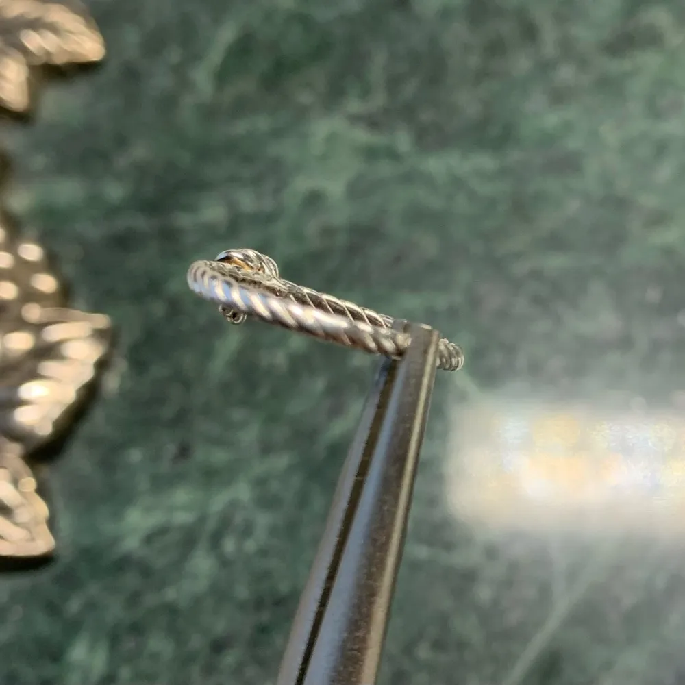 Twisted Rope Knot Ring Stering Silver Size 8 NVC Nautical Stackable - Image 3