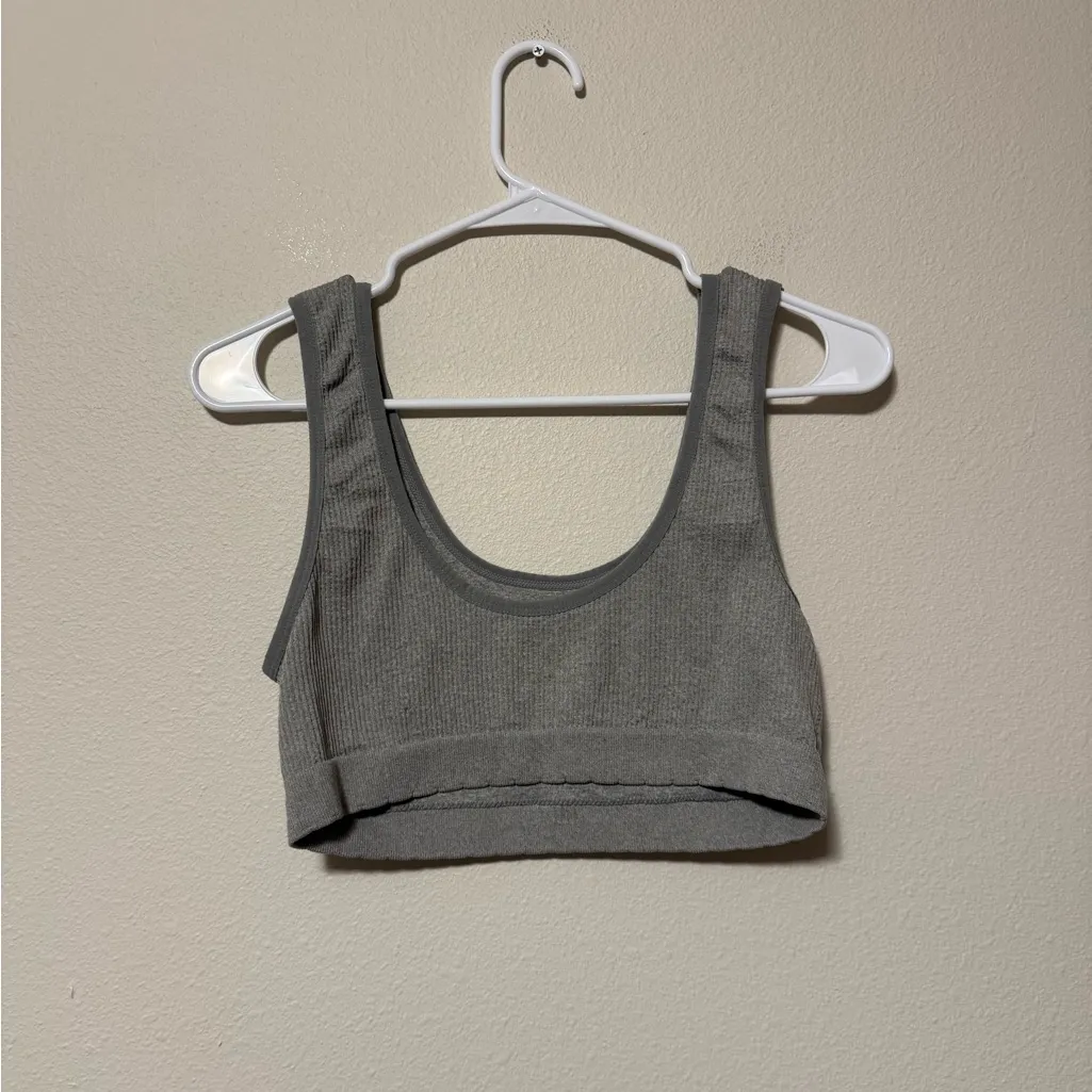 Lucky Brand Heather Gray Ribbed Top - Image 3