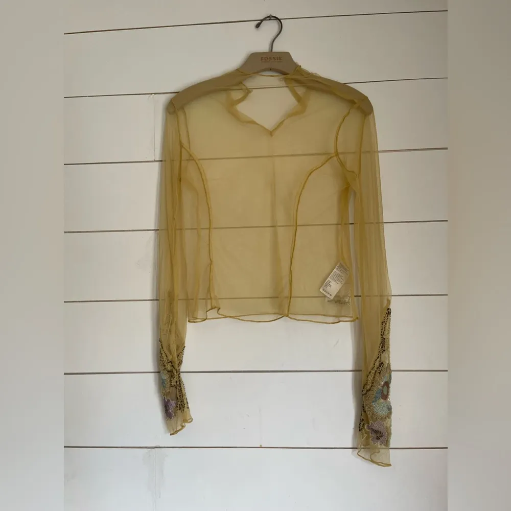 NWOT Free People Bali Posie Mesh Bead Embellished
Cami Top - Image 6