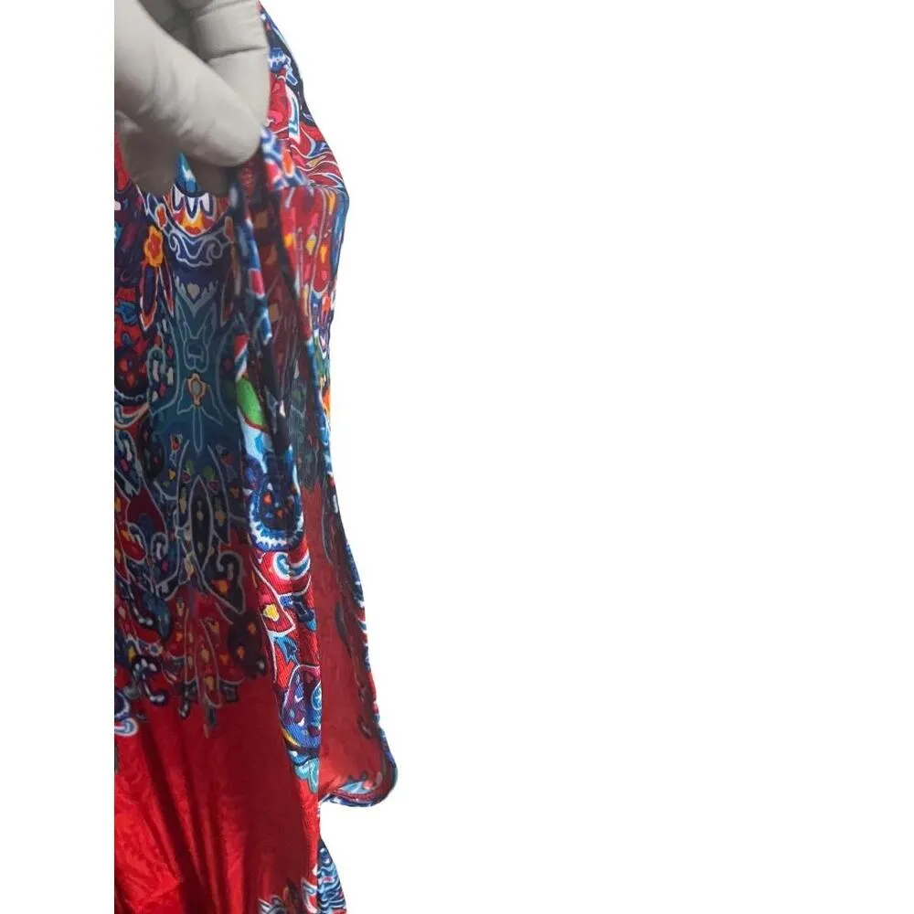 Lauren Ralph Lauren Womens Swim Coverup Dress size M Red Print V - Image 4