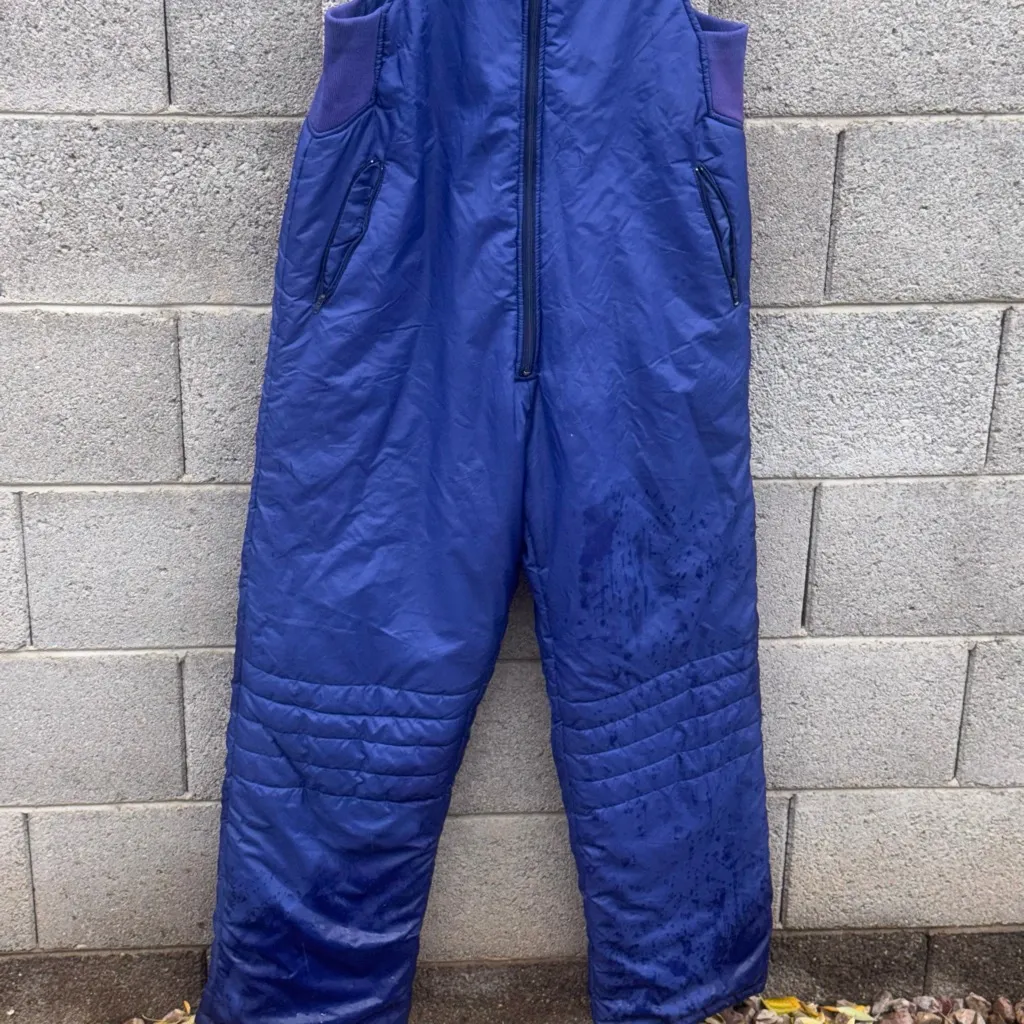 Vintage Snow Peak Blue Ski & Snowboard Bib Overalls Women's XL - Image 4