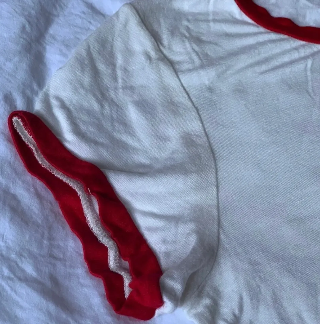 Cream Anchor Summer Crop Top White Size M - Image 2