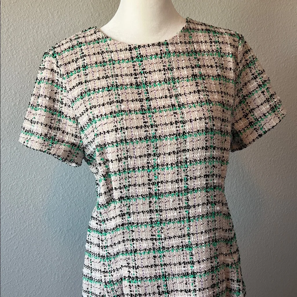 Ann Taylor Multicolor Tweed Pleated Skirt Dress Size 8 NWT - Image 2