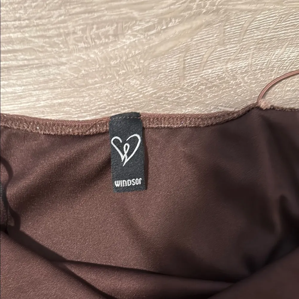 Windsor Red Slip Dress Spaghetti Strap Backless - Image 4