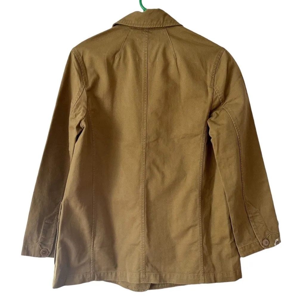 NWT Madewell Crossover Blazer In Regenerative Chino Dark Khaki Women’s Size XS - Image 5