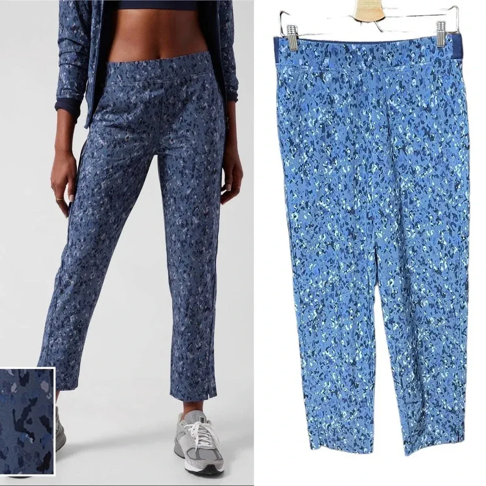 Athleta Brooklyn Ankle‎ Pant Captivate Chrome Blue Size 6 - Image 2