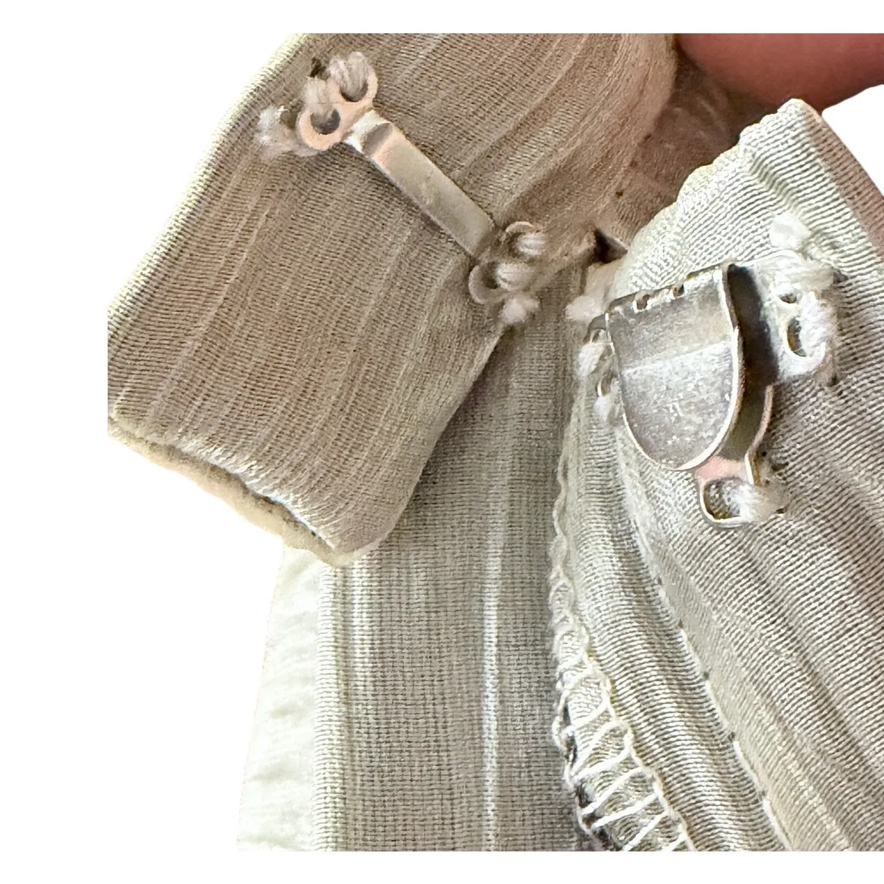 JR Nites 80s Silvery Gold Metallic Maxi Skirt size 10 - Image 4