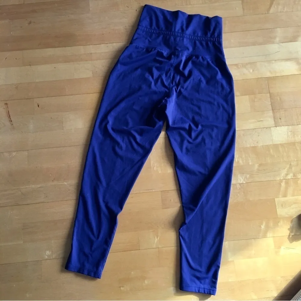 Fabletics Fold-over Waist High Rise Joggers, Indigo Blue, Size XS - Image 2
