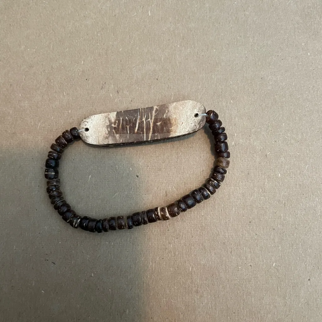 90’s Maui wood bead braclet Brown - Image 5