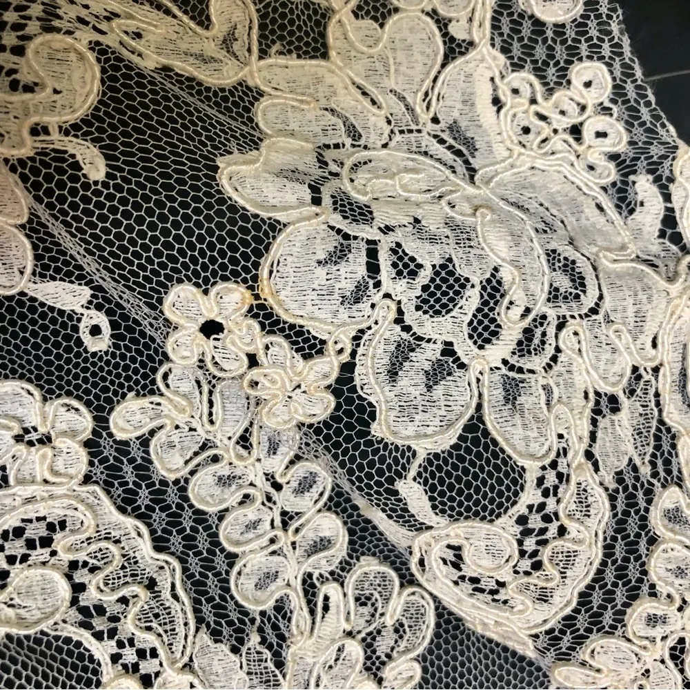 Vintage 80s does 60s Lillie Rubin Tent Dress Asymmetrical Ruffle Short Sleeve M - Image 10