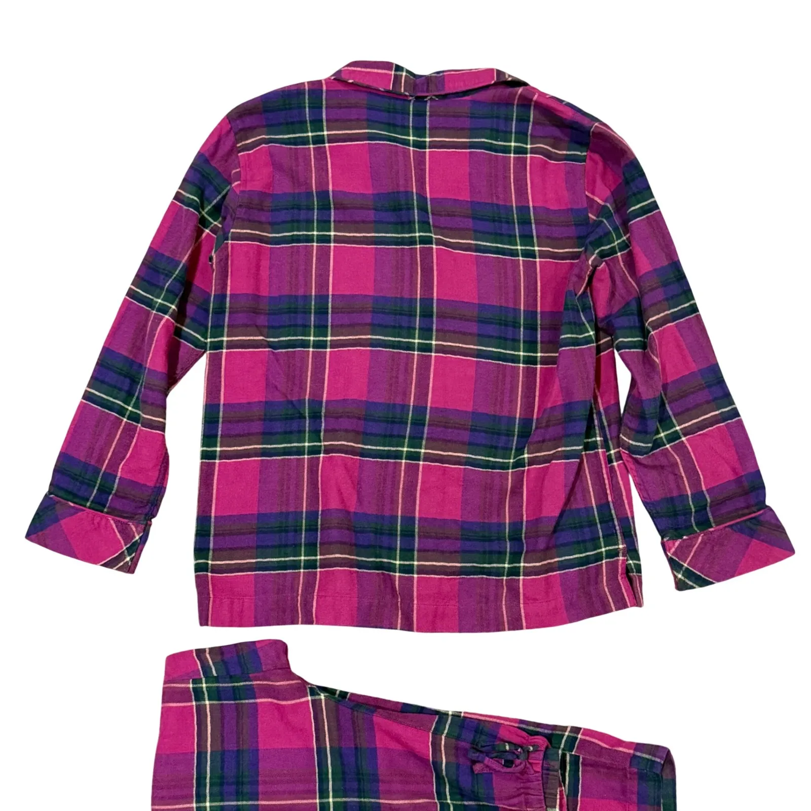 Lauren Ralph Lauren Women Plaid Pajama Set Top Pants Lounge Sleepwear Pink PM - Image 5