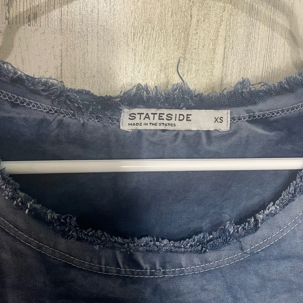 Stateside Anthropologie Dress size XS Blue T-shirt Short Sleeve Soft Hem Travel - Image 5