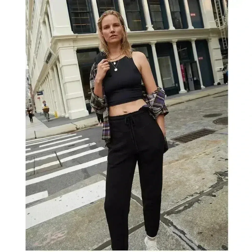 Madewell Women's MWL Form Racerback Crop Top Size XS in Black NWT - Image 2