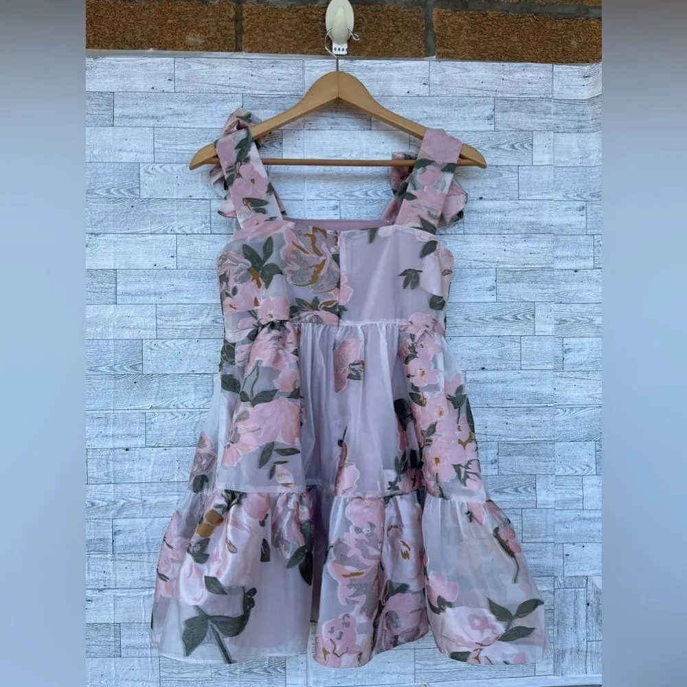 Sister Jane Likely Lady Floral Mini Dress XS Pink - Image 6