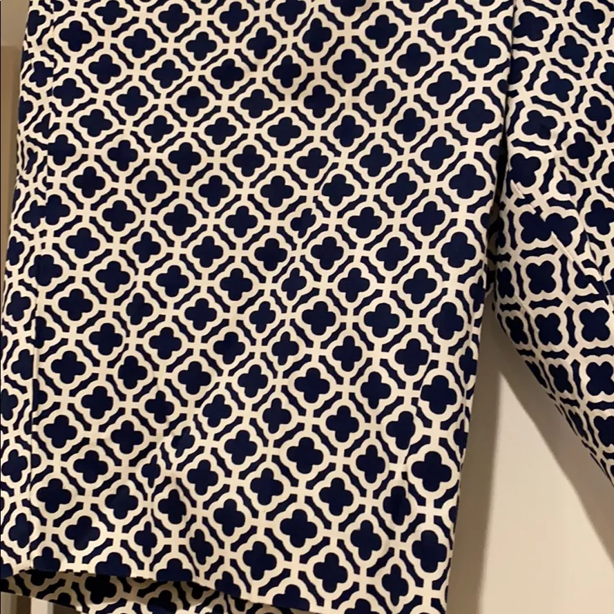 Talbots NWT India blue/white print shorts - Image 2
