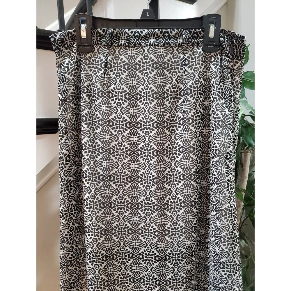 Heart Soul Women Brown Polyester Ruffle Comfort Elastic Waist Midi Skirt Size XS - Image 2