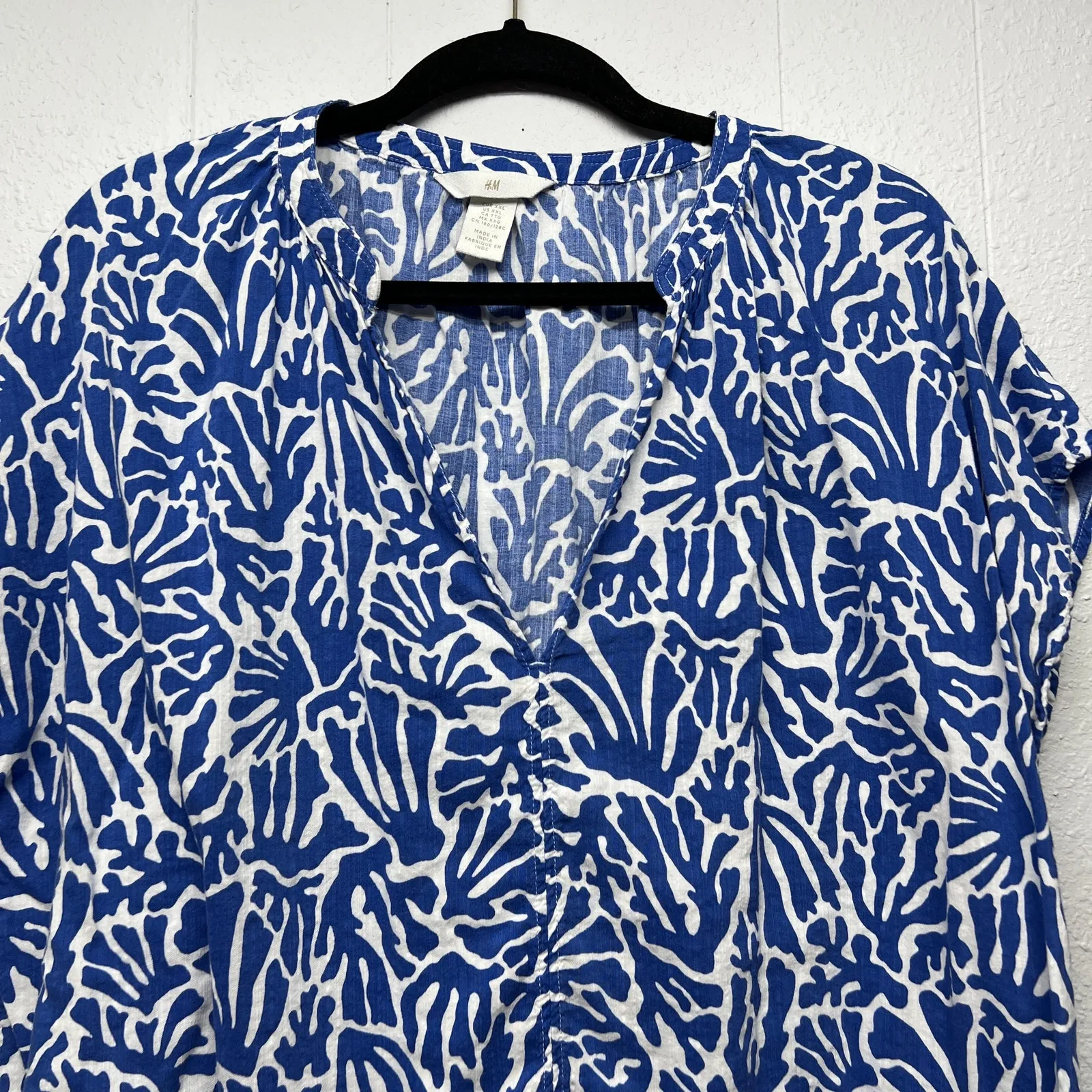 H&M Floral Top Womens XXL Relaxed Comfort Lightweight Minimalist Breathable - Image 3