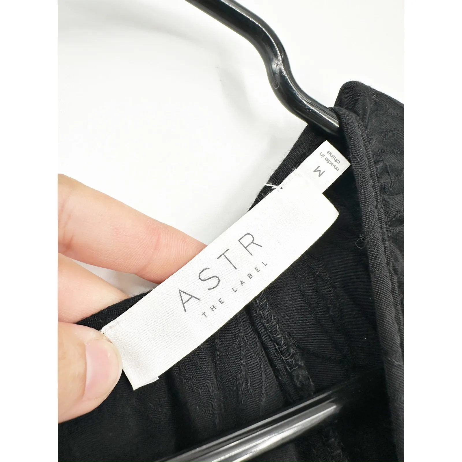 ASTR THE LABEL Long Black Maxi Dress Blouson Sleeves Cutout Button Back Size M Size M - Image 6