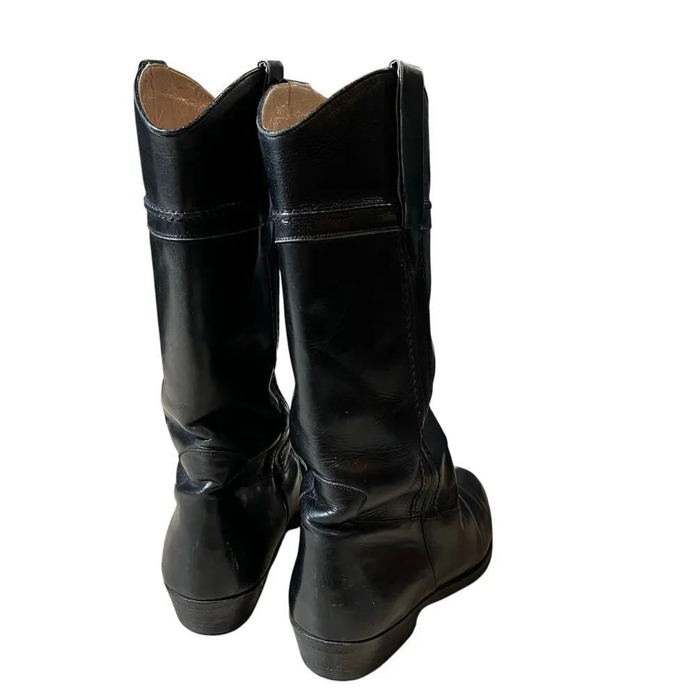 Vintage Longlife Indiana Women's Riding Boot Black Horseback Western Size 8 - Image 2