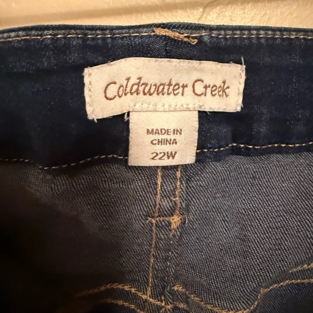 Coldwater Creek Dark Blue Denim Bootcut Pants 22W - Image 3