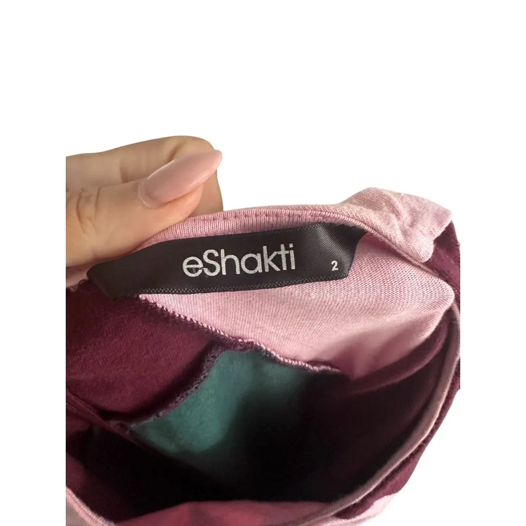 Eshakti  Multicolor Colorblock A Line Dress Size 2 - Image 3