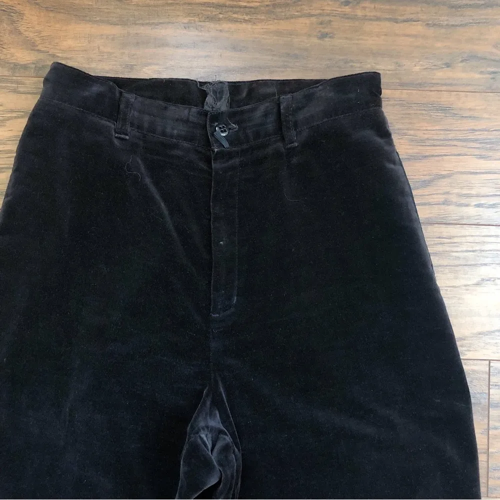 vintage • 90s Calvin Klein velvet pants trousers chocolate brown high waist - Image 2