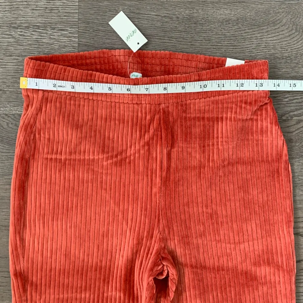 Aerie‎ Groove-On Velour High Waisted Flare Pant - Size S - Cinnabar - NWT - Image 7