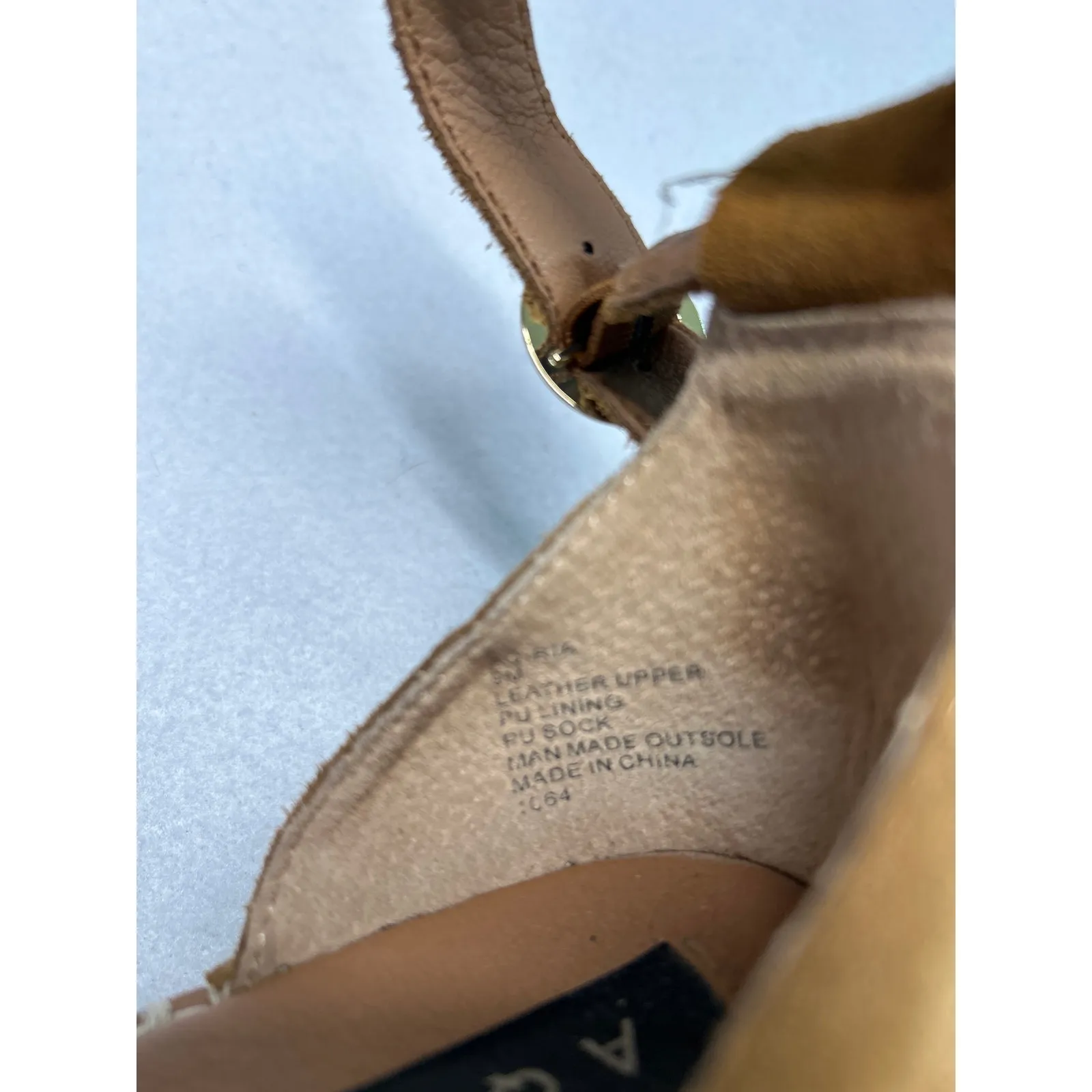 Aqua Womens Ria Suede Ankle Platform Espadrilles in brown suede. - Image 8