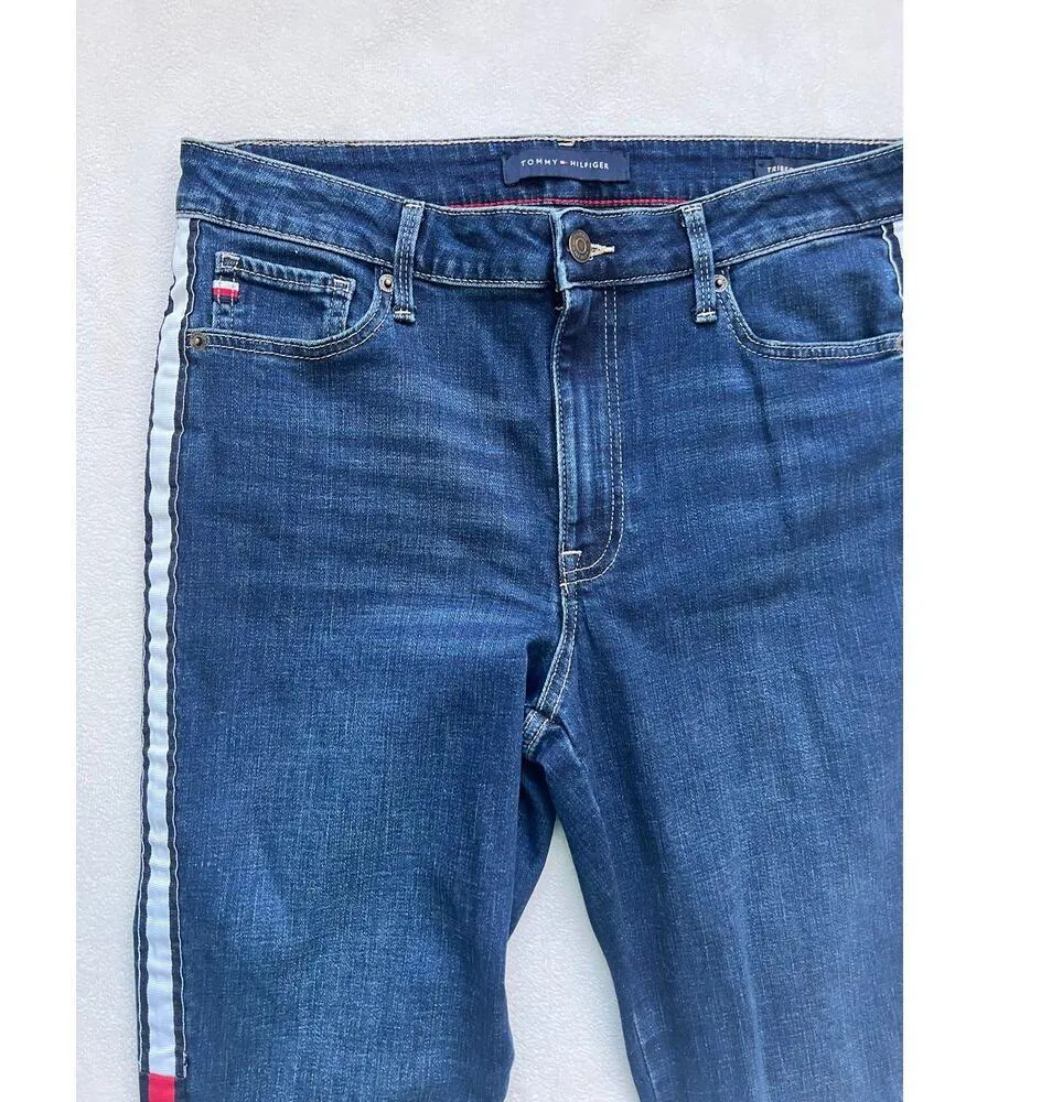 Tommy Hilfiger Dark Wash Mid Rise Tribeca Skinny Jeans Size 10 - Image 2